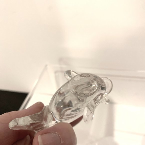 Garcia Art Glass Clear Fish Paperweight Big Lips Figurine - Picture 4 of 5